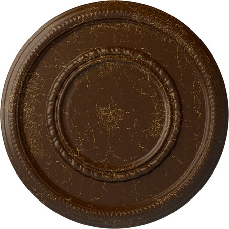 Ekena Millwork Federal Roped Large Medallion (Canopies up to 7 3/4"), 17 3/8"OD x 1 1/8"P, Root Beer Crackle CM17FERBC